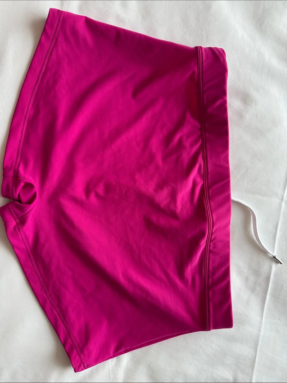 2xist Men's Swim Trunk in Bright Magenta with White Drawstring - Picture 3 of 3
